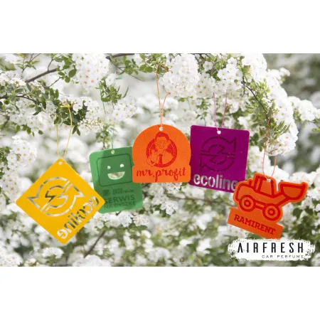 Zawieszki zapachowe z filcu z grafiką klienta (500 szt)